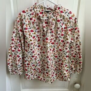 J Crew Vintage Floral Blouse XS